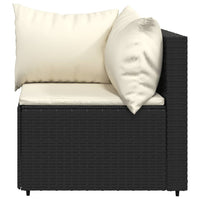 Thumbnail for Garten-Ecksofas mit Kissen 2 Stk. Schwarz Poly Rattan