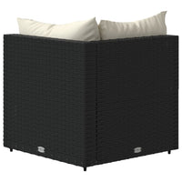 Thumbnail for Garten-Ecksofas mit Kissen 2 Stk. Schwarz Poly Rattan