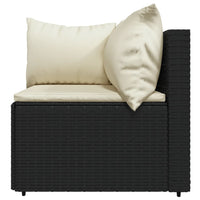 Thumbnail for 4-tlg. Garten-Lounge-Set mit Kissen Schwarz Poly Rattan