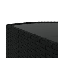 Thumbnail for 3-tlg. Garten-Lounge-Set mit Kissen Schwarz Poly Rattan