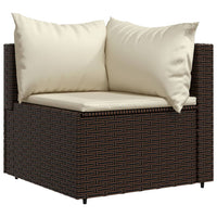 Thumbnail for 4-tlg. Garten-Lounge-Set mit Kissen Braun Poly Rattan