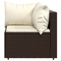 Thumbnail for 4-tlg. Garten-Lounge-Set mit Kissen Braun Poly Rattan