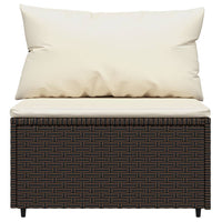 Thumbnail for 4-tlg. Garten-Lounge-Set mit Kissen Braun Poly Rattan