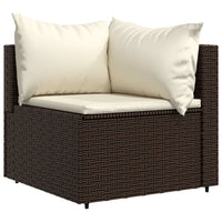 Thumbnail for 4-tlg. Garten-Lounge-Set mit Kissen Braun Poly Rattan