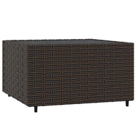 Thumbnail for 3-tlg. Garten-Lounge-Set mit Kissen Braun Poly Rattan