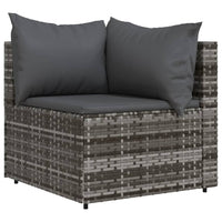 Thumbnail for Garten-Ecksofas mit Kissen 2 Stk. Grau Poly Rattan