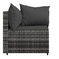 Thumbnail for Garten-Ecksofas mit Kissen 2 Stk. Grau Poly Rattan