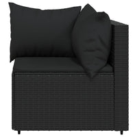 Thumbnail for Garten-Ecksofa mit Kissen Schwarz Poly Rattan