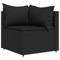 Thumbnail for Garten-Ecksofas mit Kissen 2 Stk. Schwarz Poly Rattan