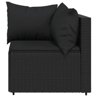 Thumbnail for Garten-Ecksofas mit Kissen 2 Stk. Schwarz Poly Rattan