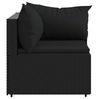 Thumbnail for Garten-Ecksofas mit Kissen 2 Stk. Schwarz Poly Rattan