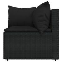 Thumbnail for 4-tlg. Garten-Lounge-Set mit Kissen Schwarz Poly Rattan