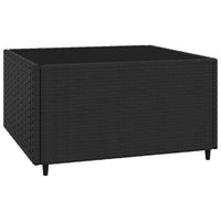 Thumbnail for 3-tlg. Garten-Lounge-Set mit Kissen Schwarz Poly Rattan