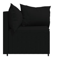 Thumbnail for Garten-Ecksofas mit Kissen 2 Stk. Schwarz Poly Rattan