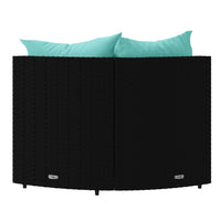 Thumbnail for Garten-Ecksofas mit Kissen 2 Stk. Schwarz Poly Rattan