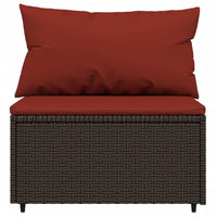 Thumbnail for 4-tlg. Garten-Lounge-Set mit Kissen Braun Poly Rattan