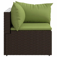 Thumbnail for Garten-Ecksofa mit Kissen Braun Poly Rattan