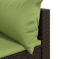 Thumbnail for Garten-Ecksofas mit Kissen 2 Stk. Braun Poly Rattan