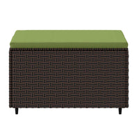 Thumbnail for Gartenhocker mit Kissen 2 Stk. Braun Poly Rattan