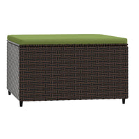Thumbnail for Gartenhocker mit Kissen 2 Stk. Braun Poly Rattan