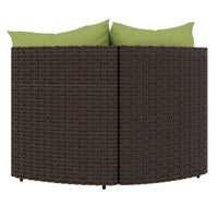 Thumbnail for Garten-Ecksofas mit Kissen 2 Stk. Braun Poly Rattan