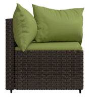 Thumbnail for Garten-Ecksofas mit Kissen 2 Stk. Braun Poly Rattan