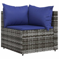 Thumbnail for Garten-Ecksofas mit Kissen 2 Stk. Grau Poly Rattan