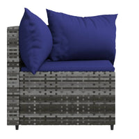 Thumbnail for Garten-Ecksofas mit Kissen 2 Stk. Grau Poly Rattan