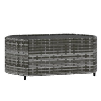 Thumbnail for 3-tlg. Garten-Lounge-Set mit Kissen Grau Poly Rattan