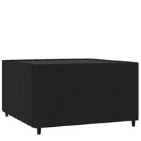 Thumbnail for Garten-Couchtisch Quadratisch Schwarz 50x50x30 cm Poly Rattan