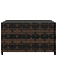 Thumbnail for Garten-Couchtisch Quadratisch Braun 50x50x30 cm Poly Rattan