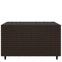 Thumbnail for Garten-Couchtisch Quadratisch Braun 50x50x30 cm Poly Rattan