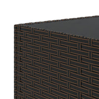 Thumbnail for Garten-Couchtisch Quadratisch Braun 50x50x30 cm Poly Rattan