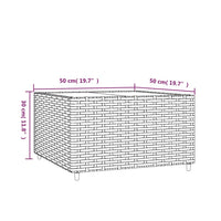 Thumbnail for Garten-Couchtisch Quadratisch Braun 50x50x30 cm Poly Rattan