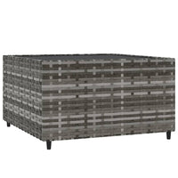 Thumbnail for Garten-Couchtisch Quadratisch Grau 50x50x30 cm Poly Rattan