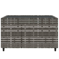 Thumbnail for Garten-Couchtisch Quadratisch Grau 50x50x30 cm Poly Rattan