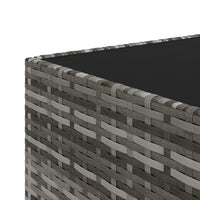 Thumbnail for Garten-Couchtisch Quadratisch Grau 50x50x30 cm Poly Rattan