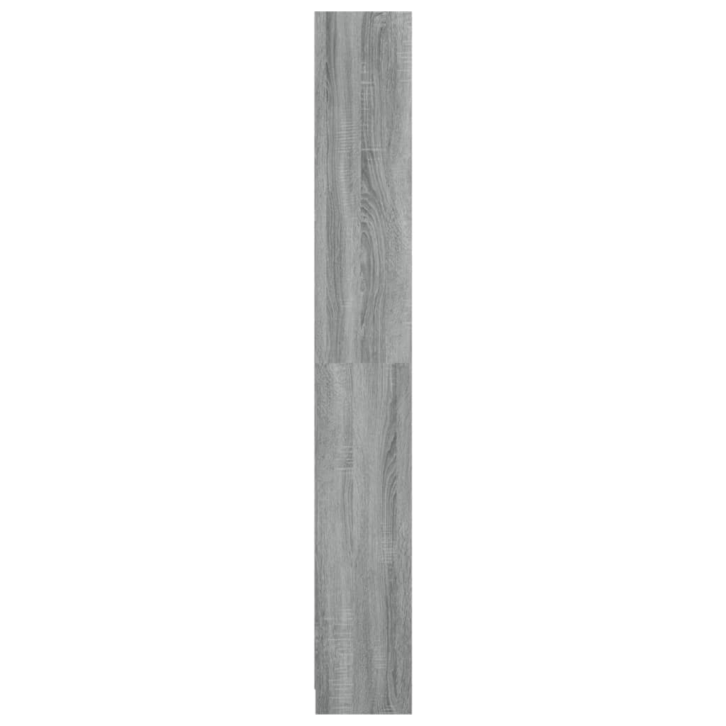 Bücherregal 5 Fächer Grau Sonoma 40x24x175 cm Holzwerkstoff