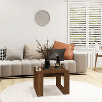 Thumbnail for Beistelltisch Braun Eichen-Optik 50x50x35 cm Holzwerkstoff
