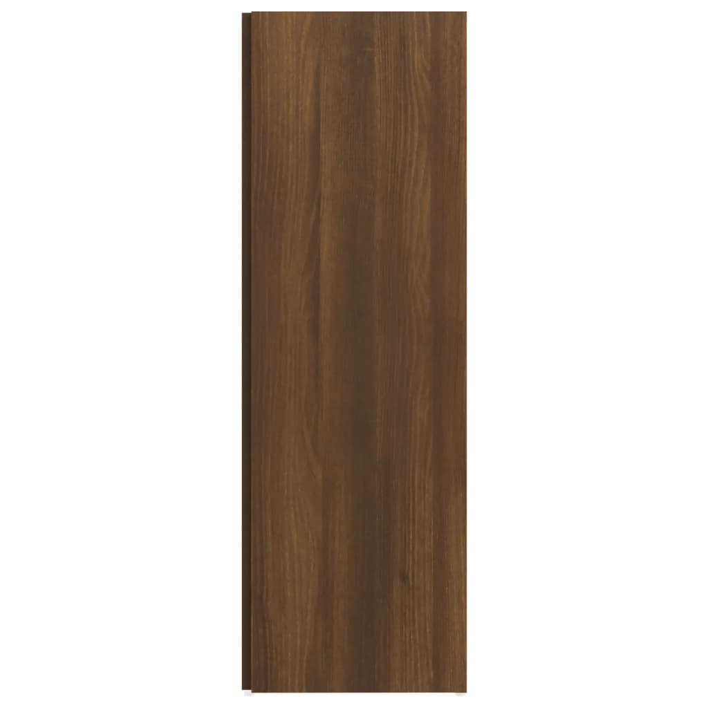 Eckregal Braun Eichen-Optik 33x33x100 cm Holzwerkstoff