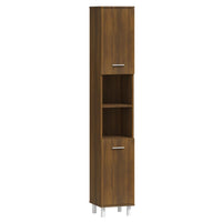 Thumbnail for Badschrank Braun Eichen-Optik 30x30x179 cm Holzwerkstoff