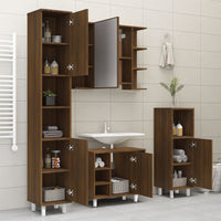 Thumbnail for Badschrank Braun Eichen-Optik 30x30x179 cm Holzwerkstoff