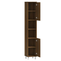 Thumbnail for Badschrank Braun Eichen-Optik 30x30x179 cm Holzwerkstoff