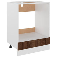 Thumbnail for Herdumbauschrank Braun Eichen-Optik 60x46x81,5 cm Holzwerkstoff