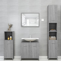 Thumbnail for Badschrank Grau Sonoma 30x30x95 cm Holzwerkstoff