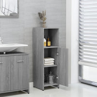 Thumbnail for Badschrank Grau Sonoma 30x30x95 cm Holzwerkstoff