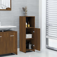 Thumbnail for Badschrank Braun Eichen-Optik 30x30x95 cm Holzwerkstoff