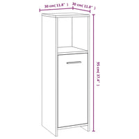 Thumbnail for Badschrank Braun Eichen-Optik 30x30x95 cm Holzwerkstoff