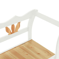 Thumbnail for Sitzbank Weiß 107x45x75,5 cm Massivholz Tanne