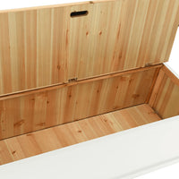 Thumbnail for Sitzbank Weiß 107x45x75,5 cm Massivholz Tanne